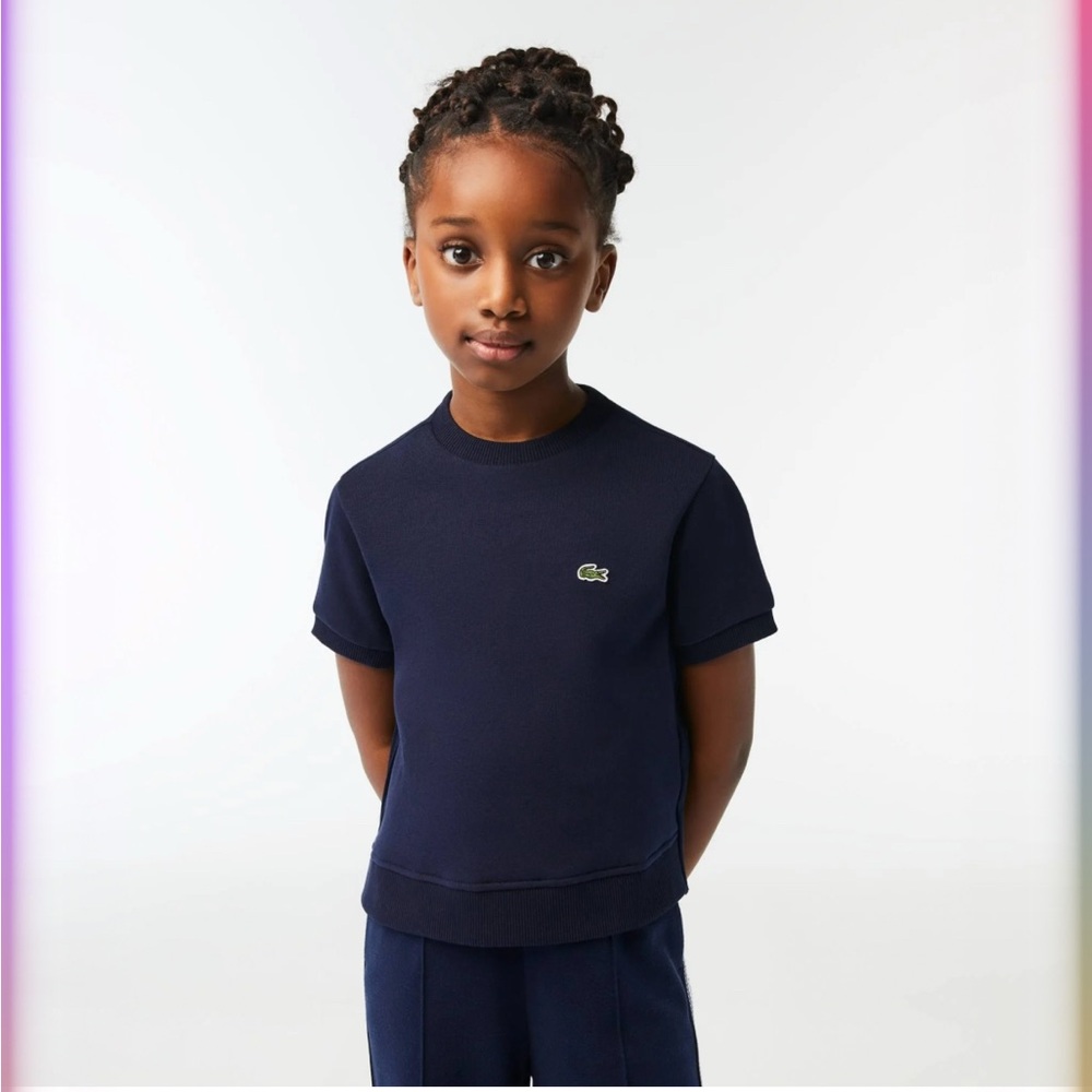 Girls Lacoste crew sweatshirt with pleated back. - Picture 4 of 5